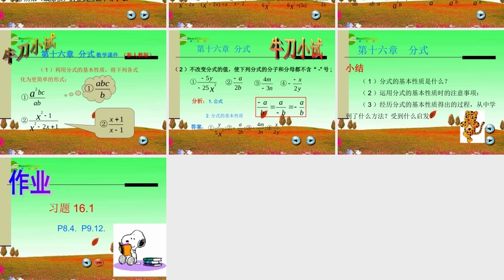 北京课改初中数学八上《10.2分式的基本性质》PPT课件 (4).ppt