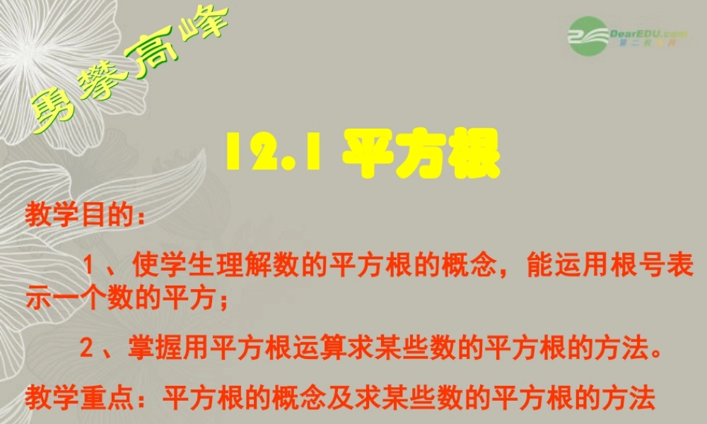 北京课改初中数学八上《11.1平方根》PPT课件 (1).ppt