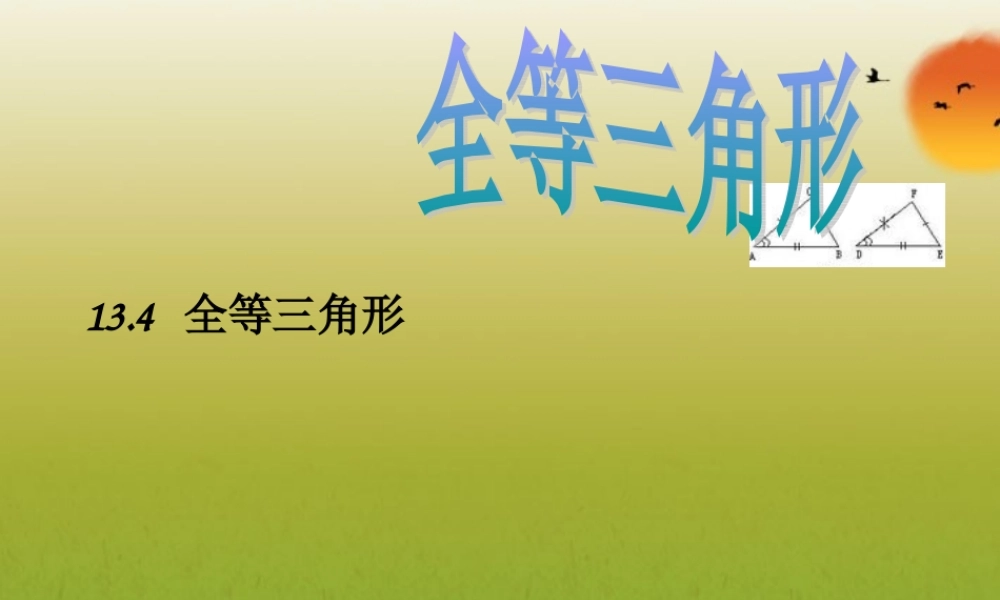 北京课改初中数学八上《12.4全等三角形》PPT课件.ppt