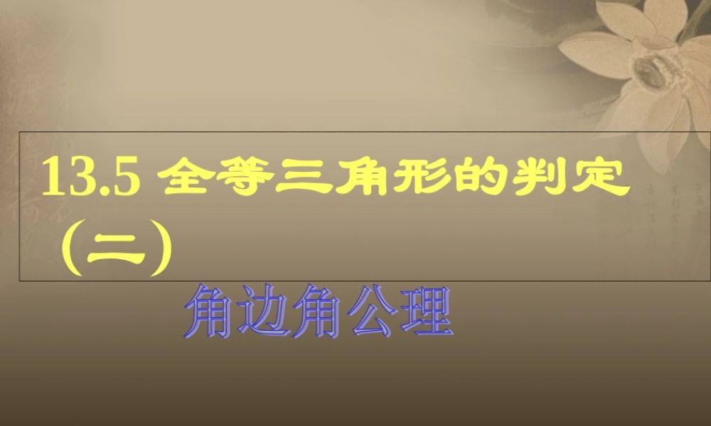 北京课改初中数学八上《12.5全等三角形的判定》PPT课件 (1).ppt