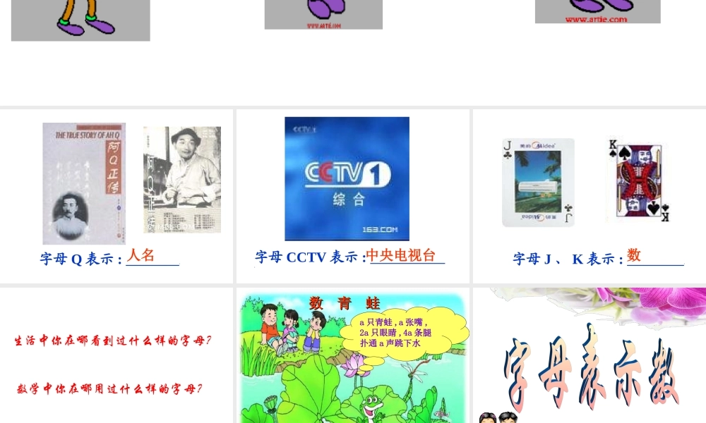 沪教版(五四学制)七上：9.1 字母表示数 课件（31张ppt）.ppt