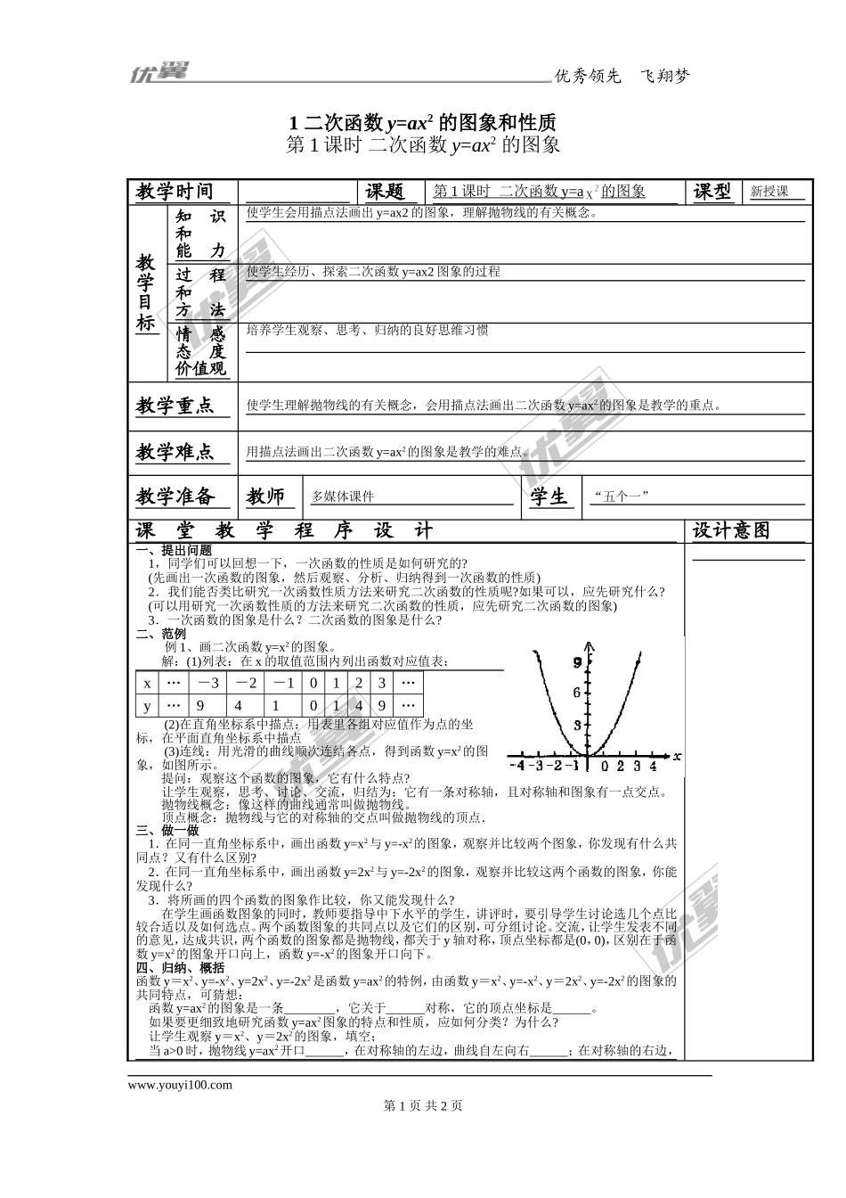 21.2 1.第1课时 二次函数y=ax2的图象1.doc_第1页