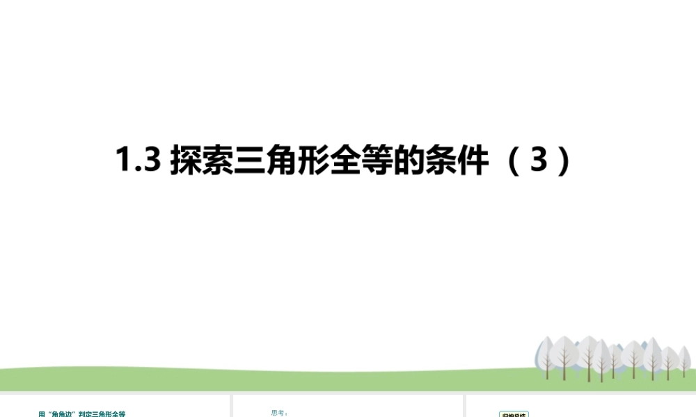 1.3探索三角形全等的条件（3）AAS.pptx