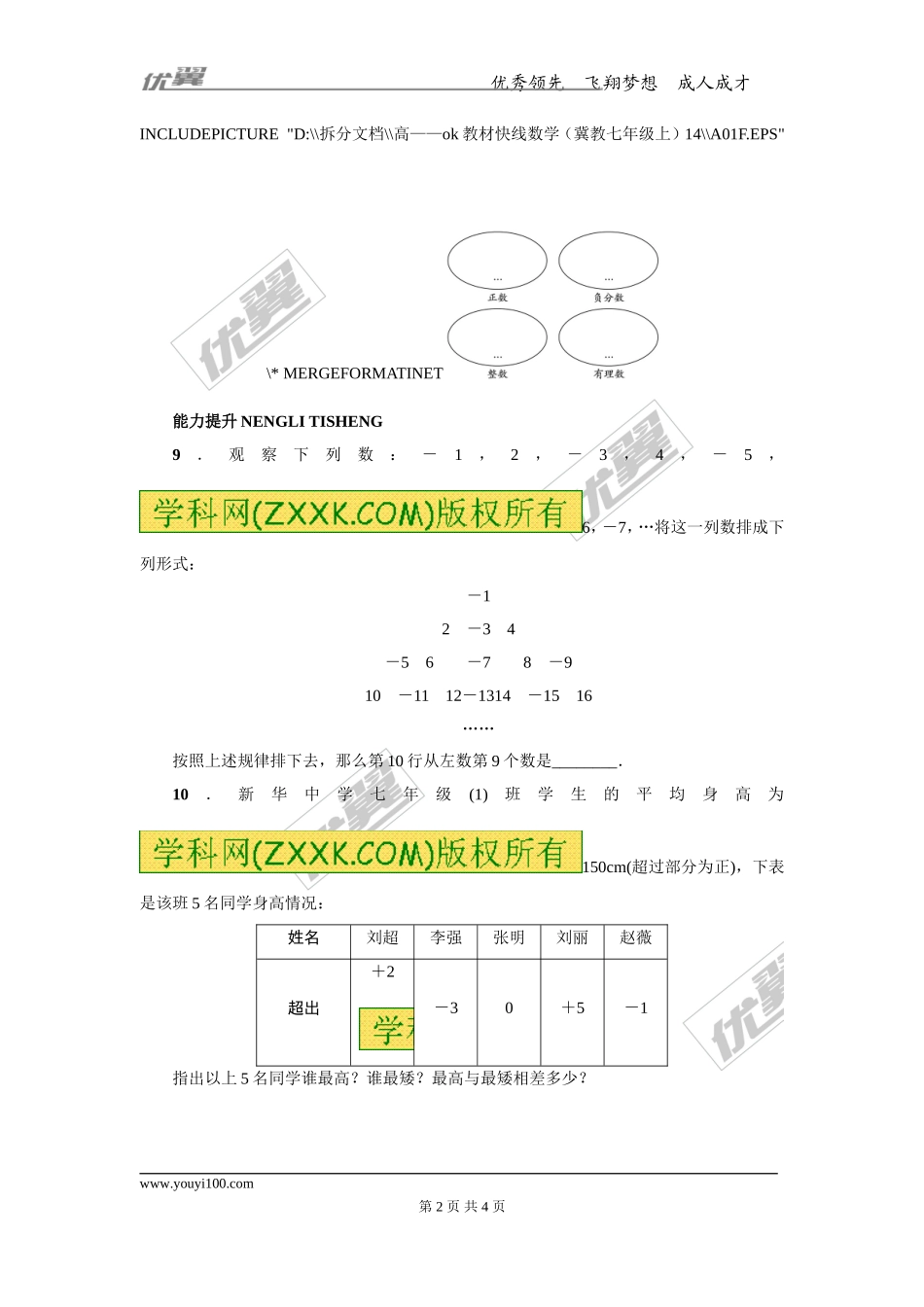 第一章专题练习2 正数和负数2.doc_第2页