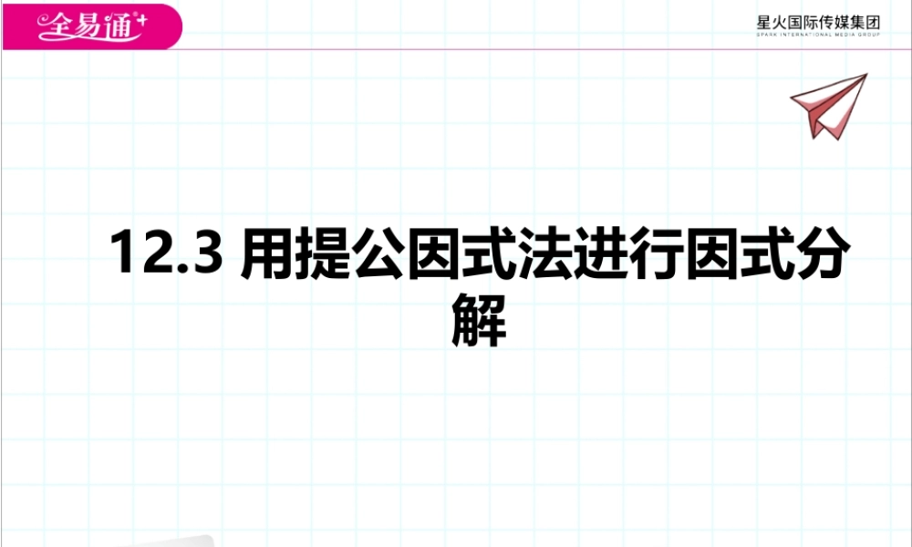 12.3用提公因式法进行因式分解.pptx