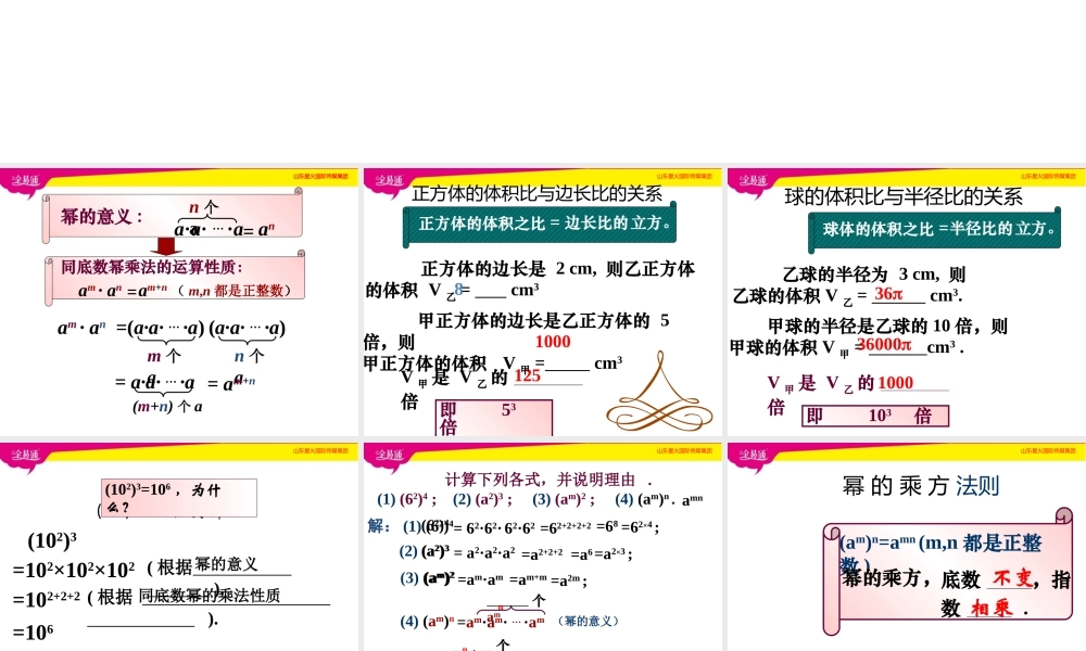 2幂的乘方与积的乘方.pptx