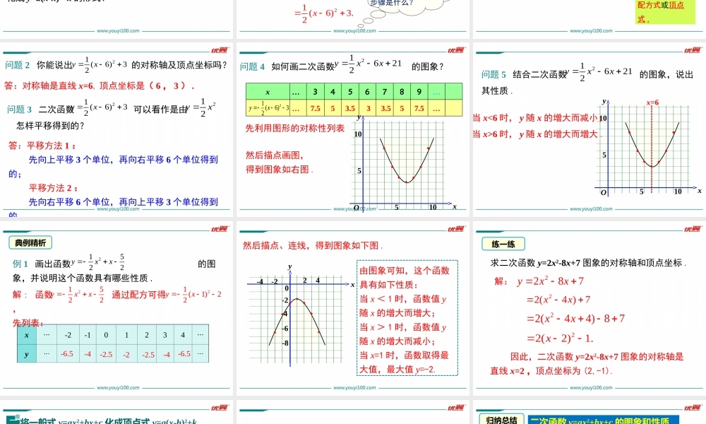 21.2.2 第4课时二次函数y=ax2+bx+c的图象和性质.ppt