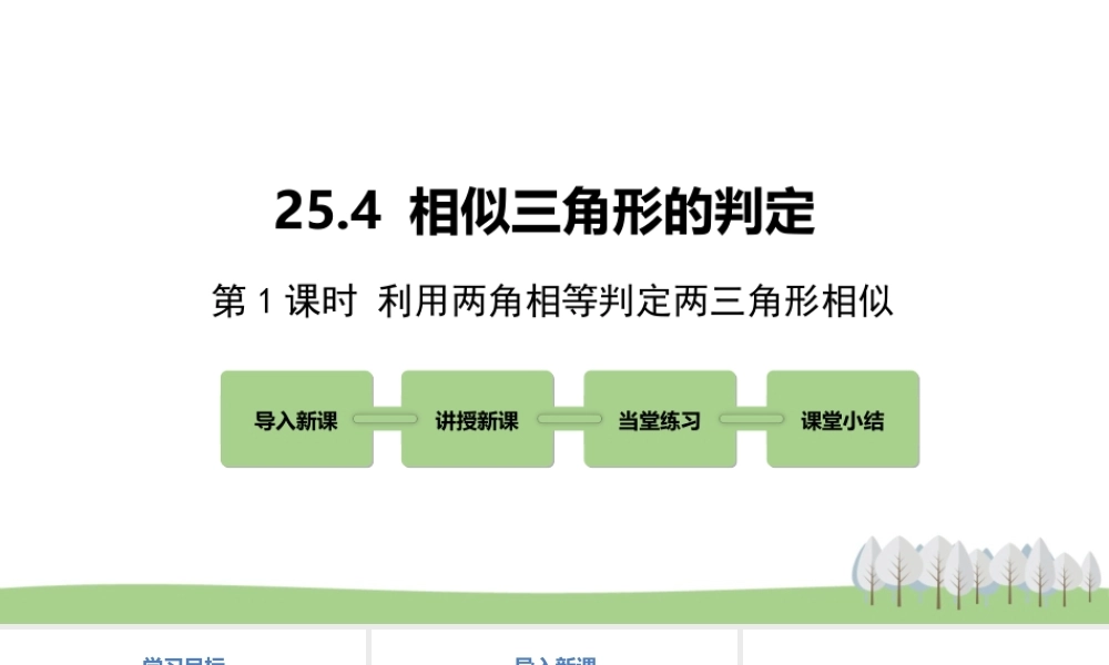 25.4 相似三角形的判定 第1课时.pptx