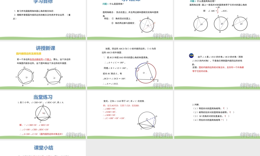 28.3圆心角和圆周角 第3课时.pptx