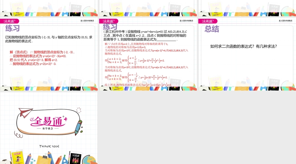5.5 确定二次函数的表达式.pptx