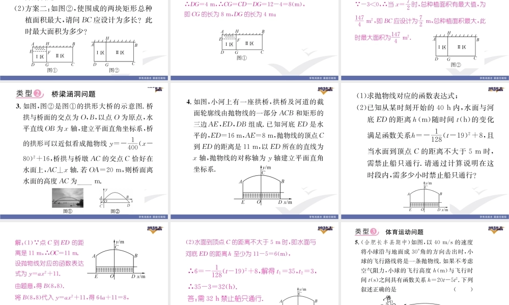 专题3 二次函数实际应用的常见类型.pptx