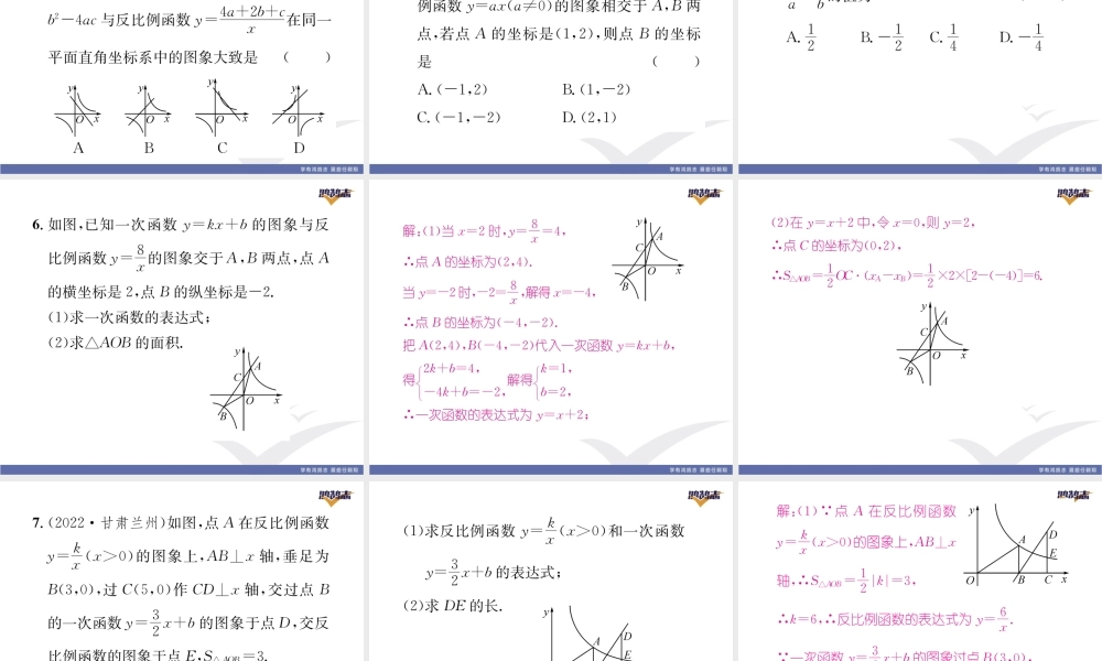 专题7 反比例函数与一次函数的综合.pptx