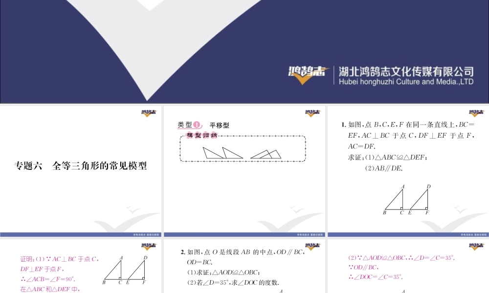专题六全等三角形的常见模型.pptx