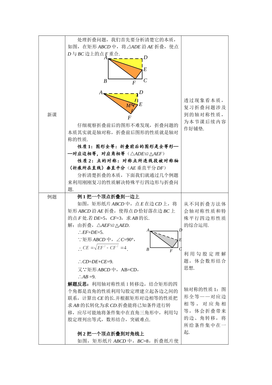 【公众号dc008免费分享】0604 -特殊平行四边形与折叠-1教案.docx_第2页