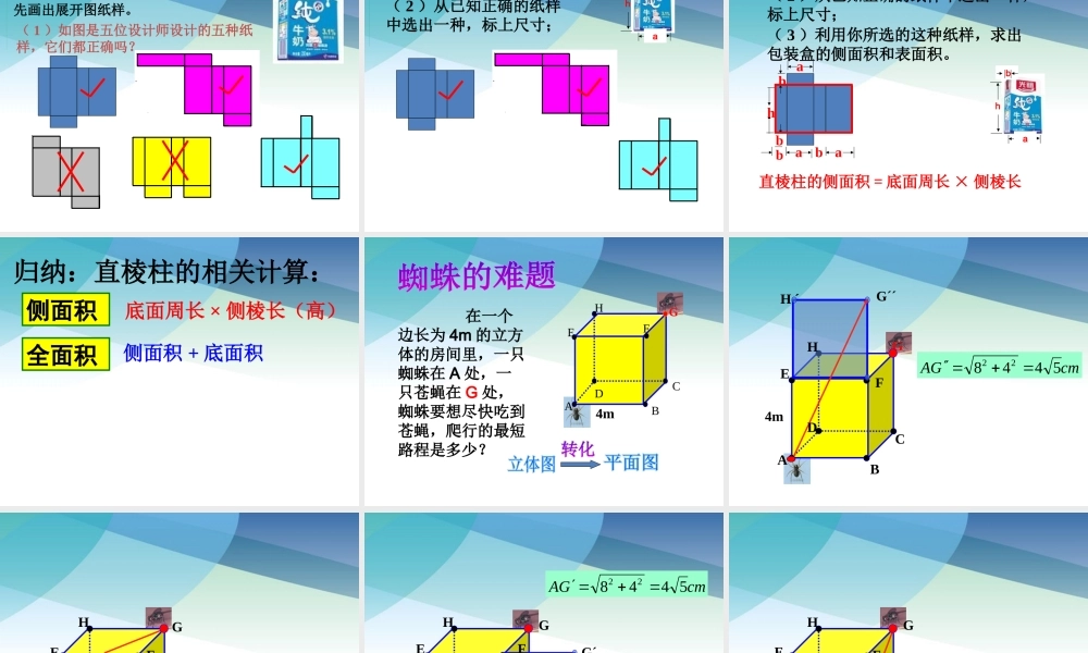九年级下册数学浙教3.4 简单几何体的表面展开图.pptx