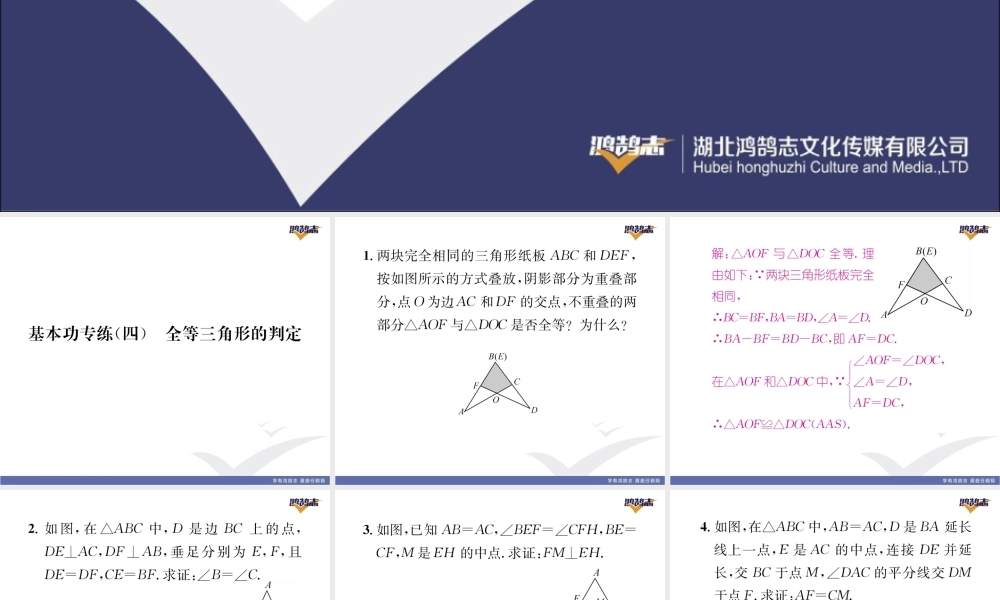 基本功专练（四）全等三角形的判定.pptx.pptx