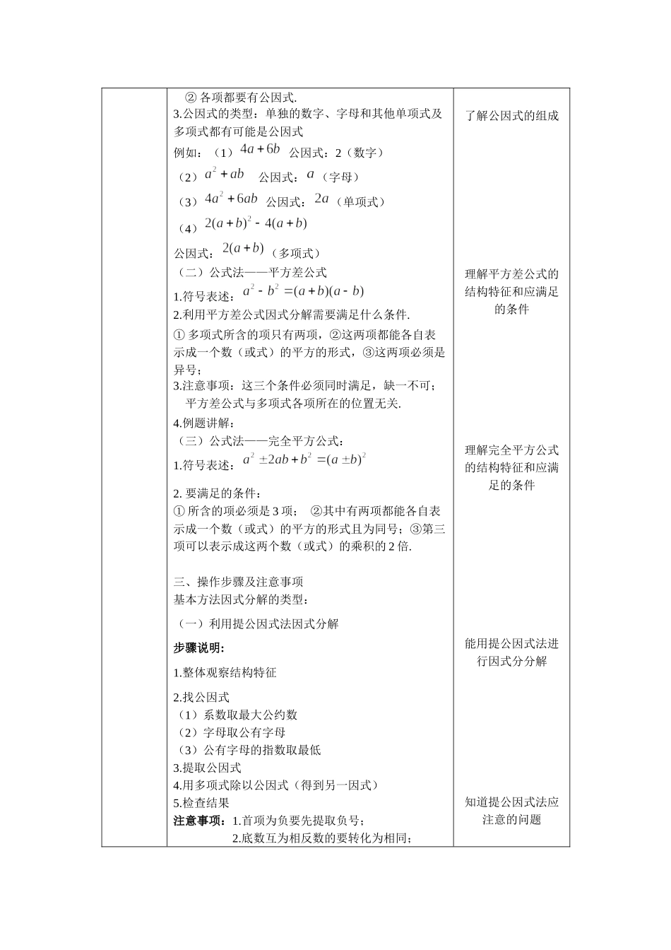 【公众号dc008免费分享】0629 -因式分解复习-1教案.docx_第2页