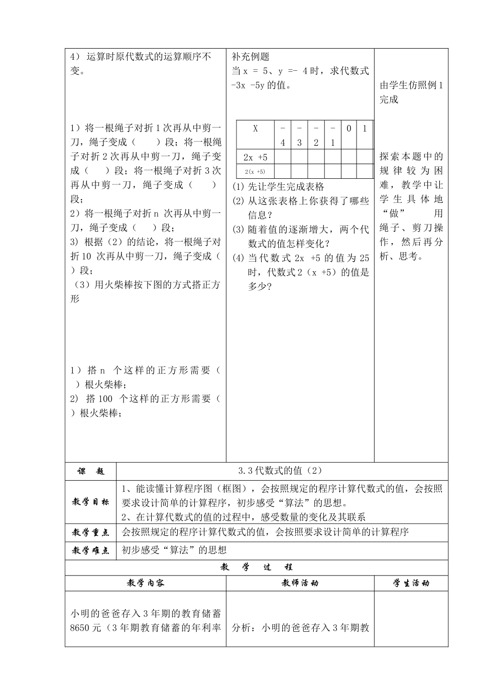 七上数学苏科版 3.3 代数式的值.docx_第2页