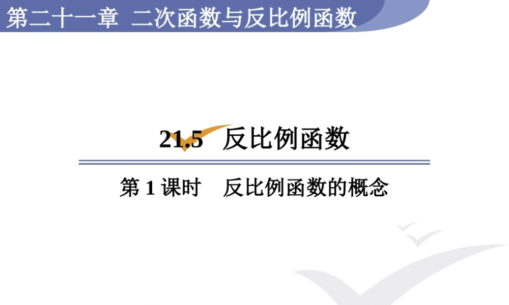 第1课时反比例函数的概念.ppt