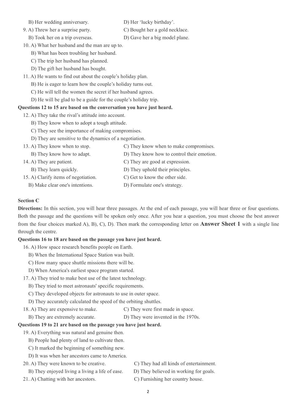 2017年12月四级真题第1套【可复制可划线查词】.pdf_第2页