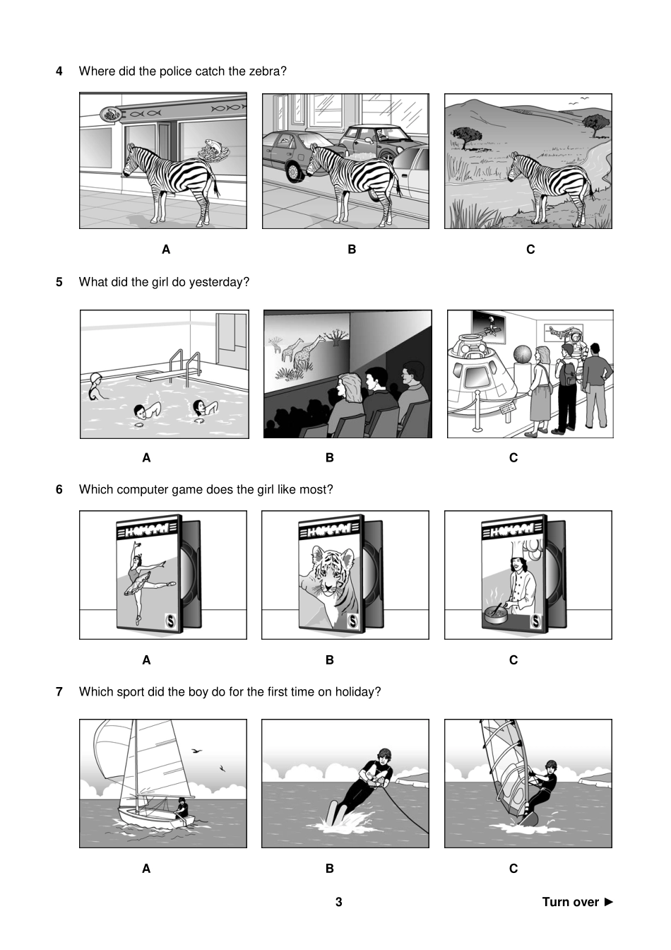 【听力样卷】B1 Preliminary Schools 2020 sample tests Listening - QP.pdf_第3页