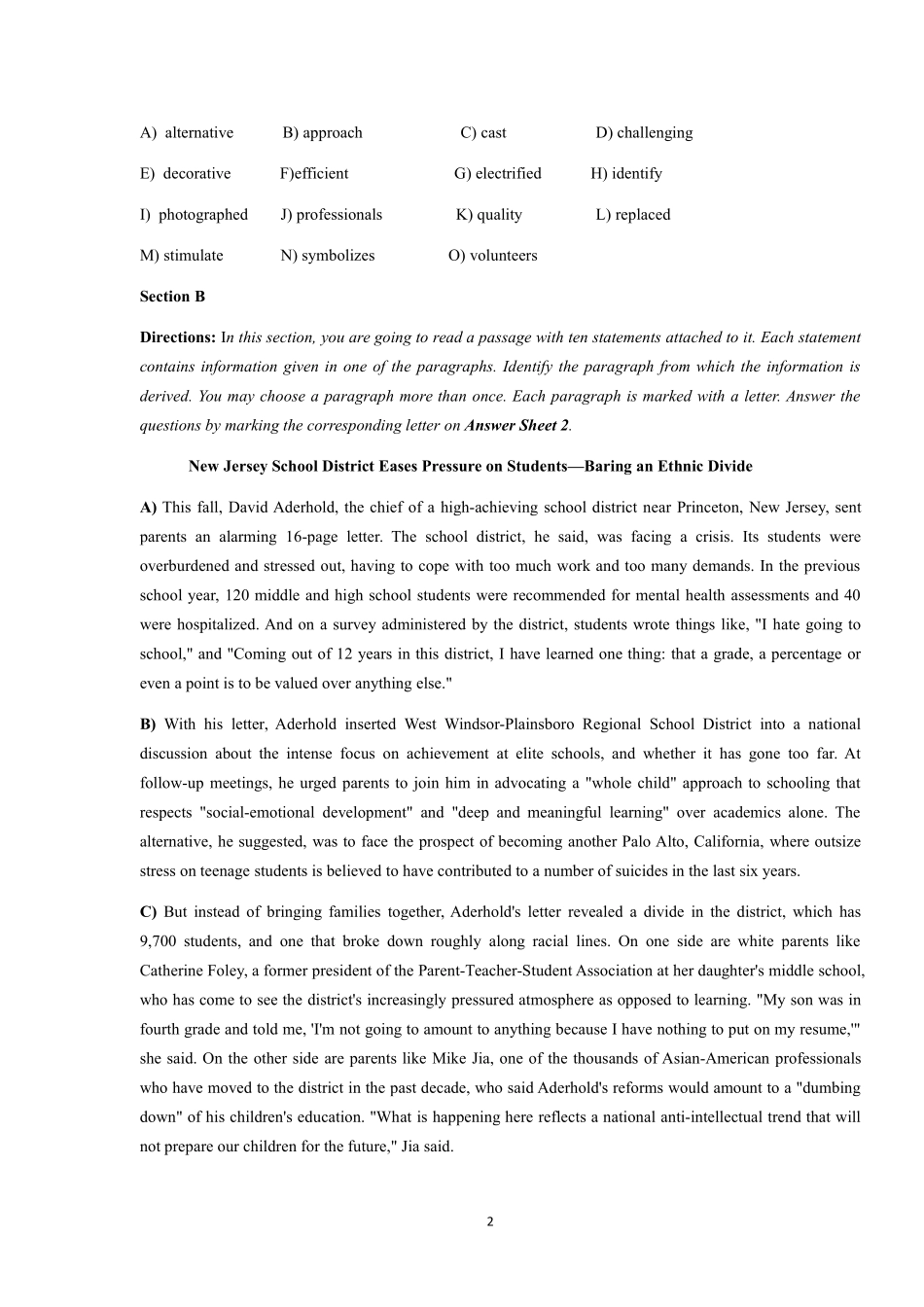 2018年06月四级真题第3套【可复制可划线查词】.pdf_第2页