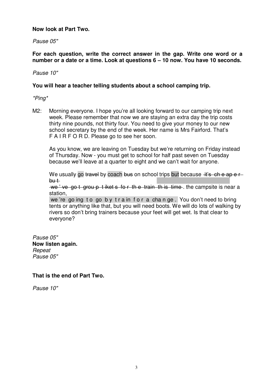 【听力样卷文本】A2 Key for Schools 2020 sample tests Listening - tape script.pdf_第3页