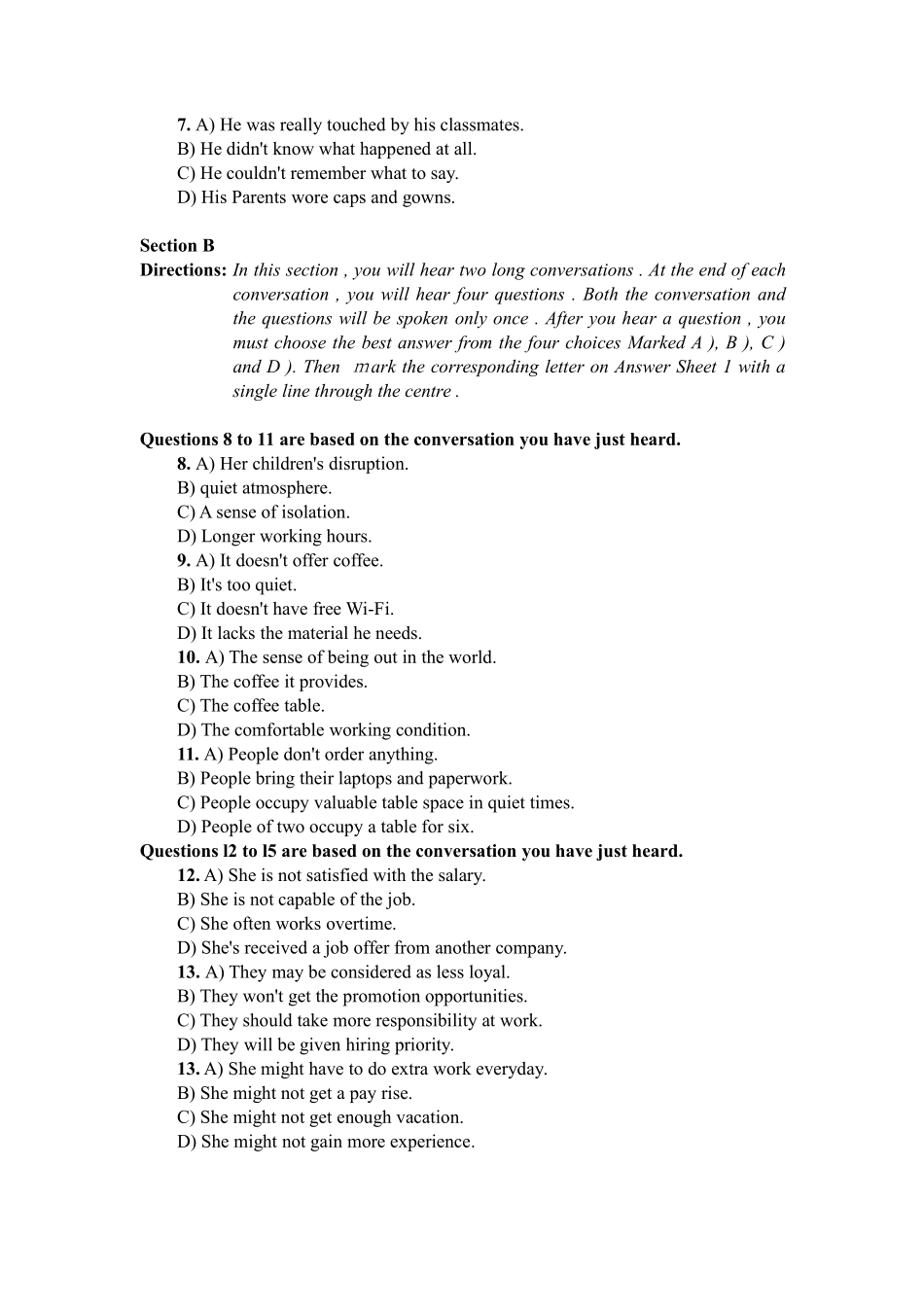 2020年7月大学英语四级考试真题组合卷.pdf_第2页