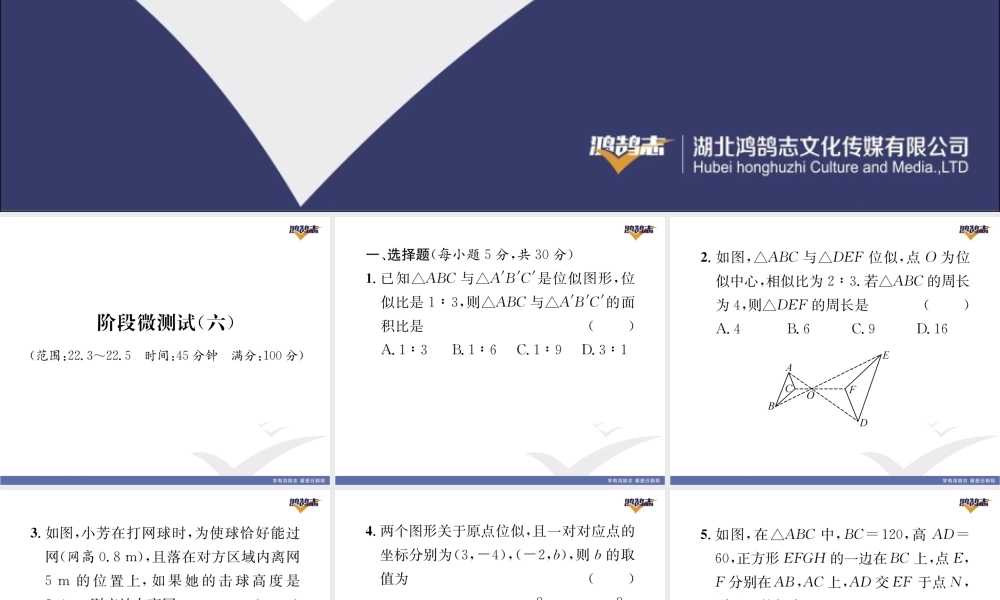 阶段微测试（6）【范围：22.3~22.5】.pptx