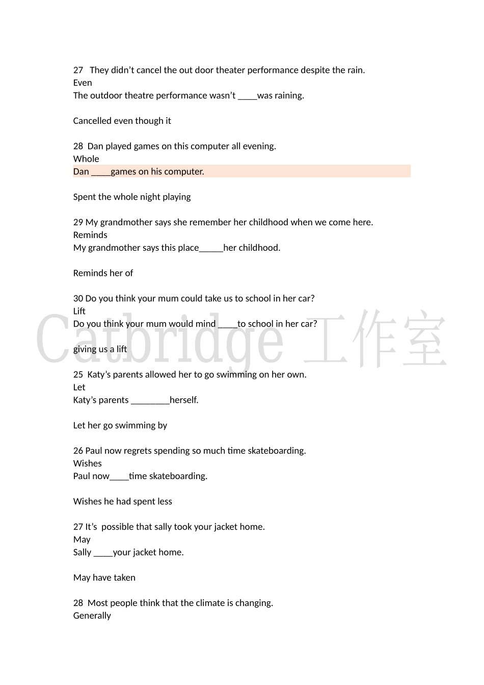 FCE阅读Part4 6练习题配答案.docx_第3页