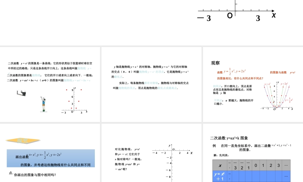 九年级上册数学浙教第一章12二次函数的图象ppt_1.ppt