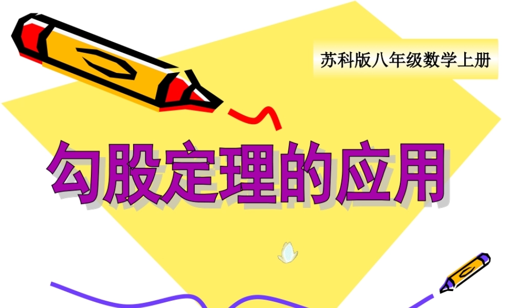 八年级上册数学苏科33勾股定理的简单应用ppt_7.ppt