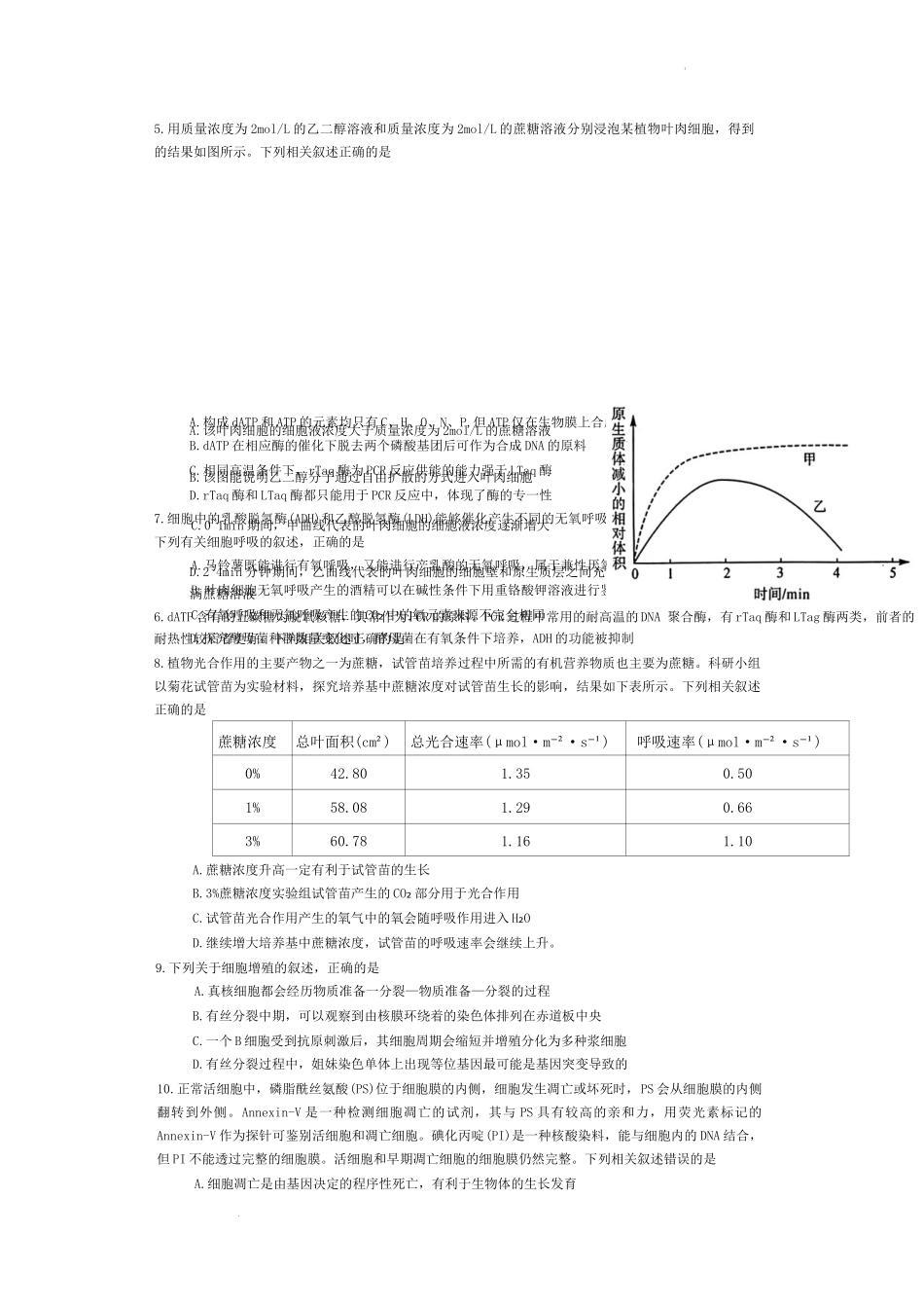 山西省金科大联考2022-2023学年高三上学期11月质量检测生物试题 .docx_第2页