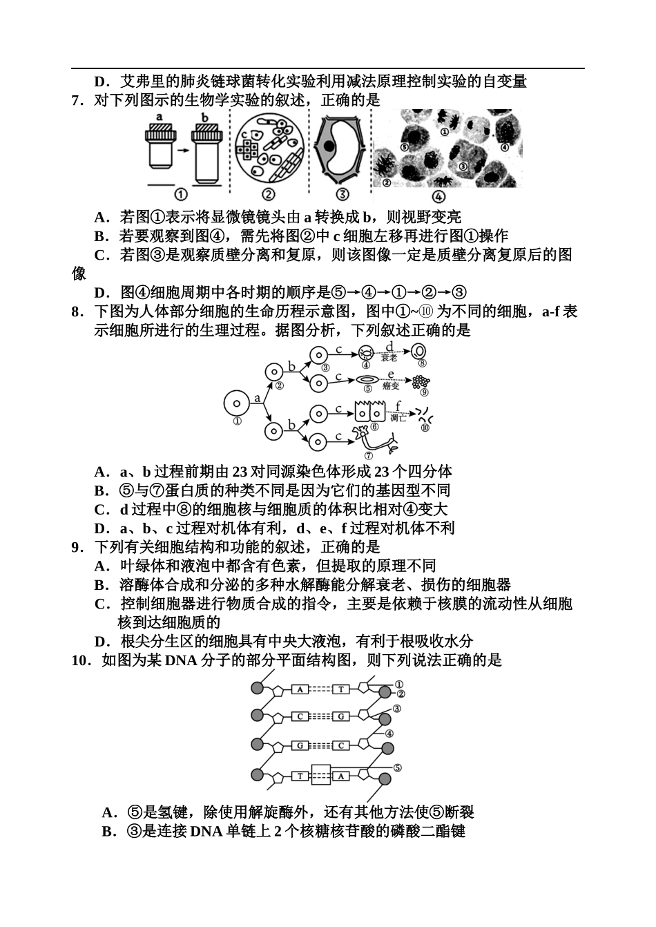 高三生物试卷.docx_第2页