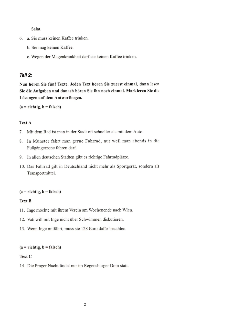 高三开学考试试卷 德语.docx_第2页