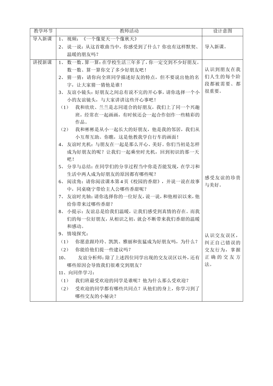 1我们的好朋友第一课时 教案.doc_第2页