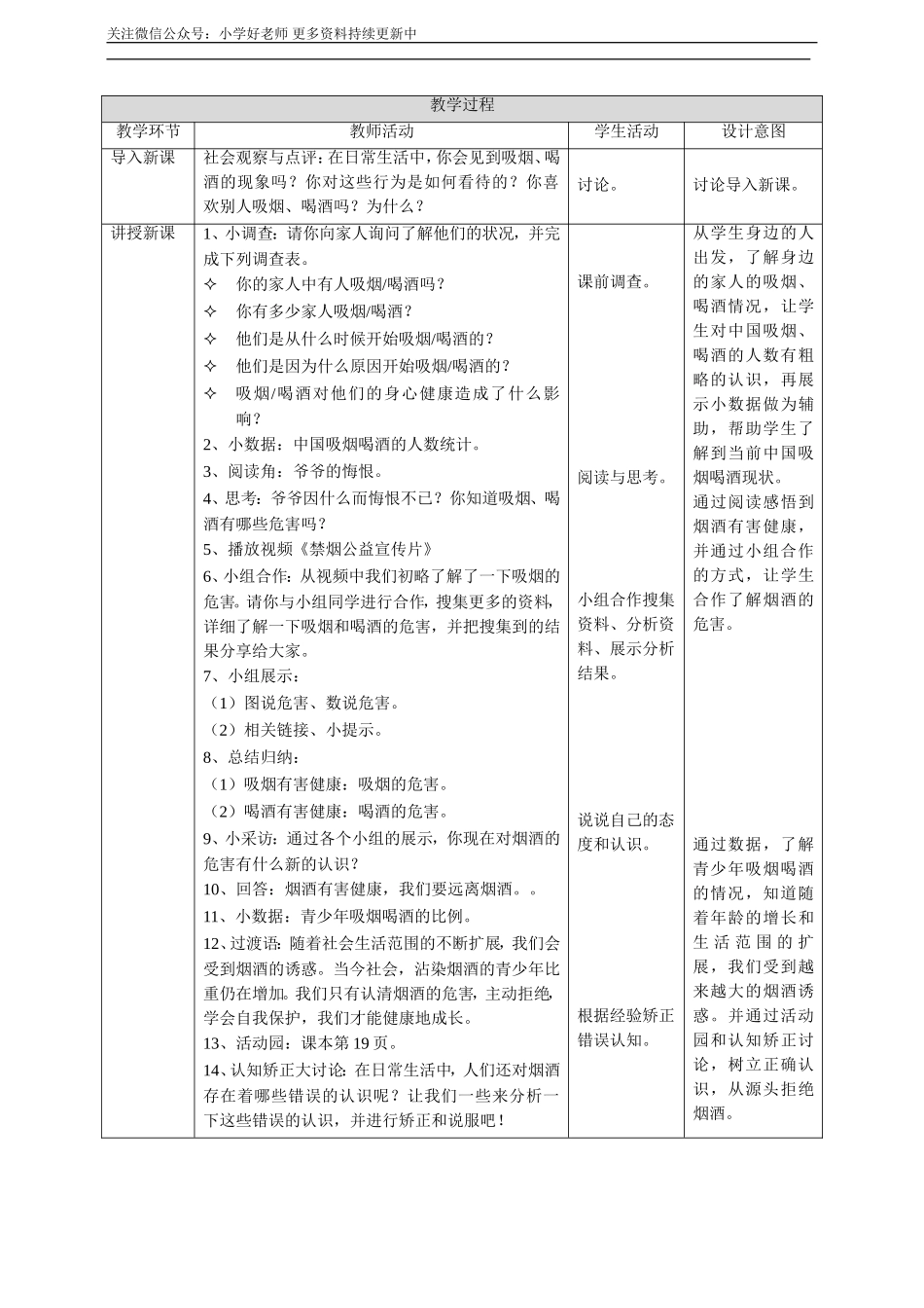 3主动拒绝烟酒与毒品第一课时 教案.doc_第2页