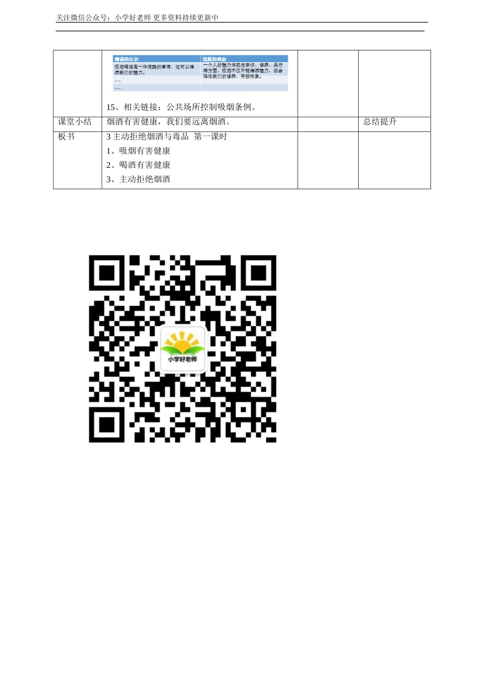 3主动拒绝烟酒与毒品第一课时 教案.doc_第3页