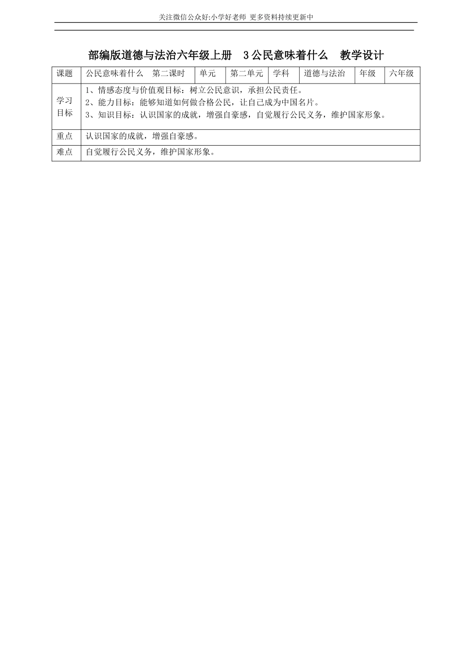 3公民意味着什么第二课时 教案.doc_第1页