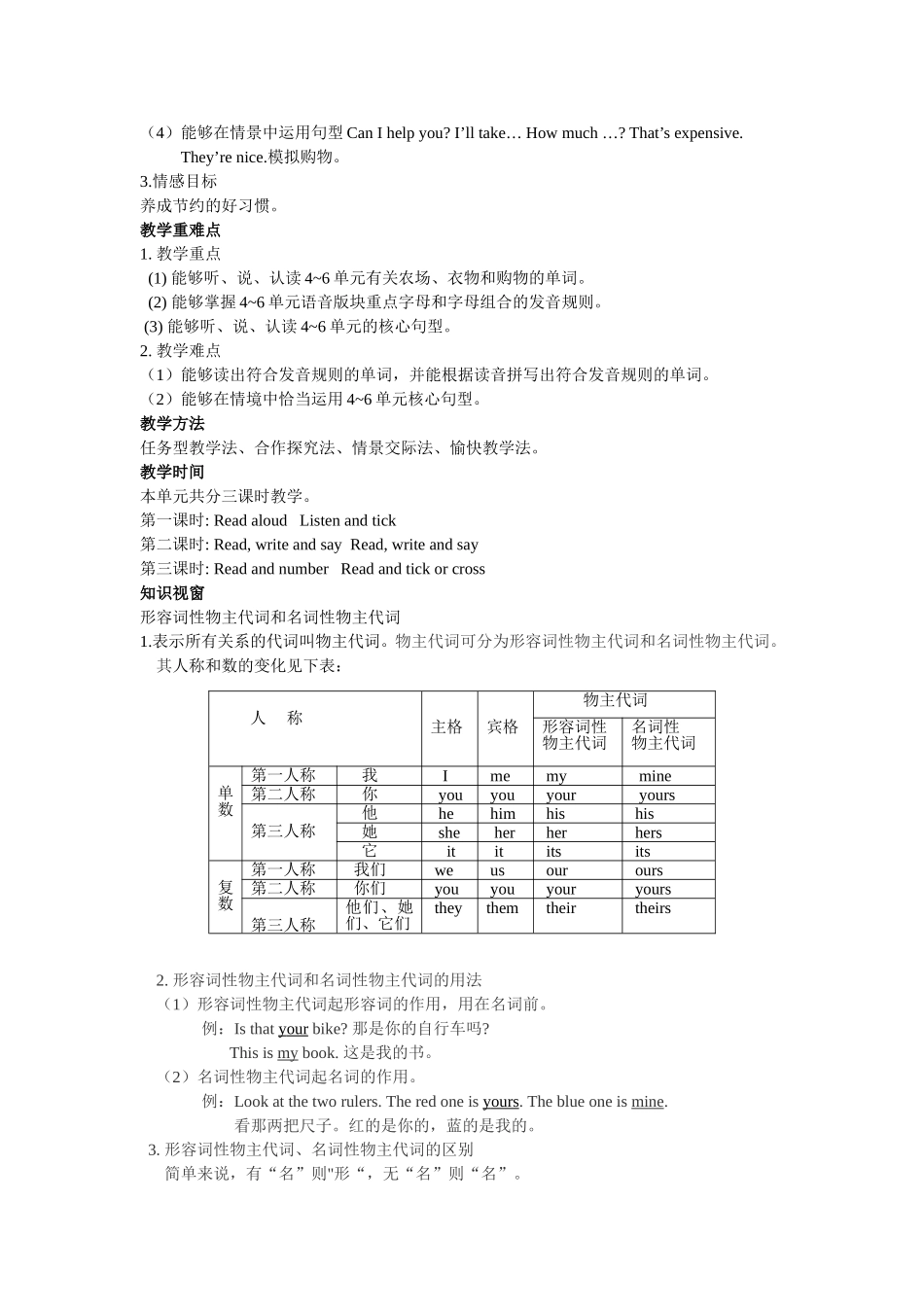 Recycle 2 单元概述与课时安排.doc_第2页