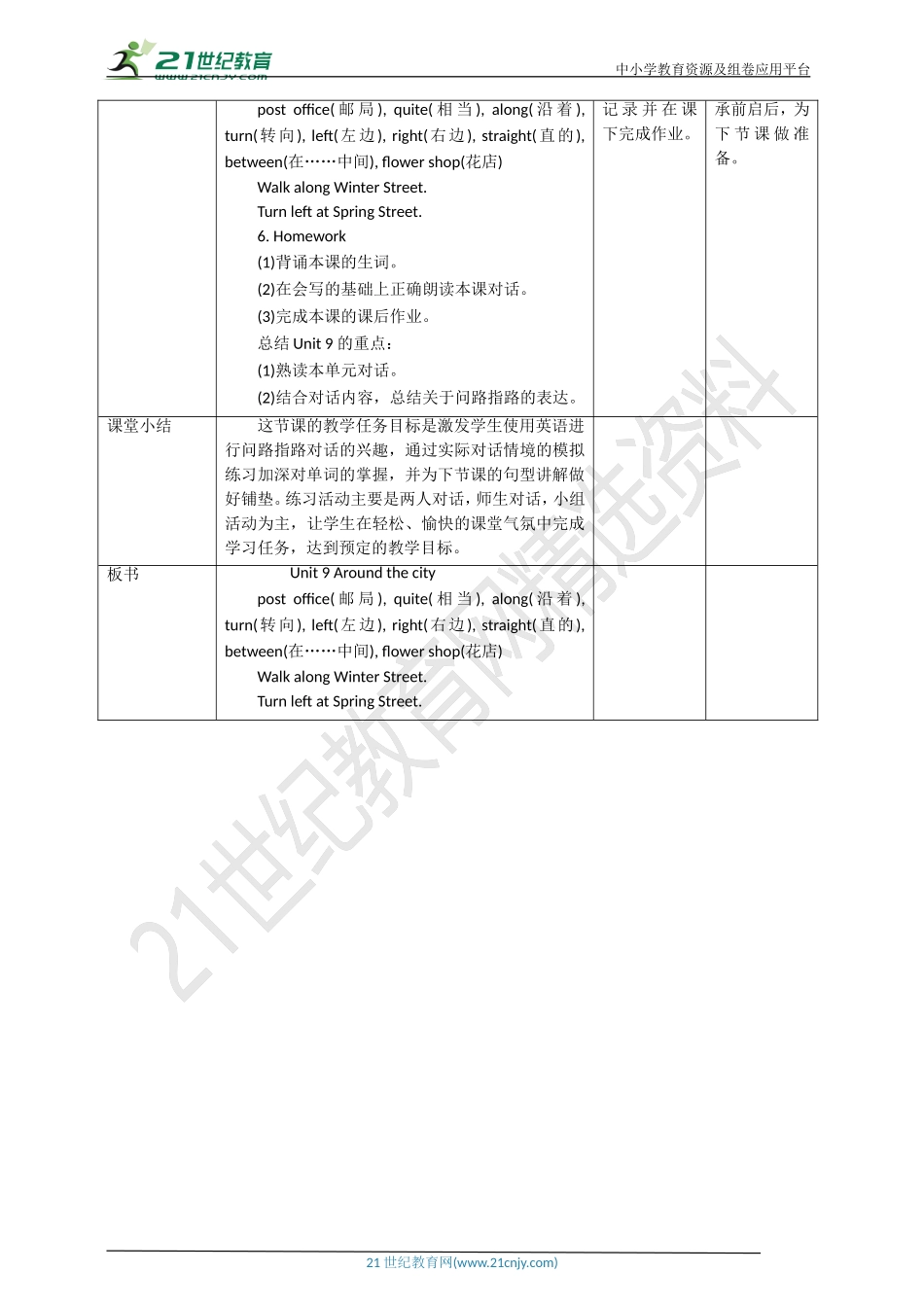 Unit 9 Around the city第一课时教学设计.doc_第3页
