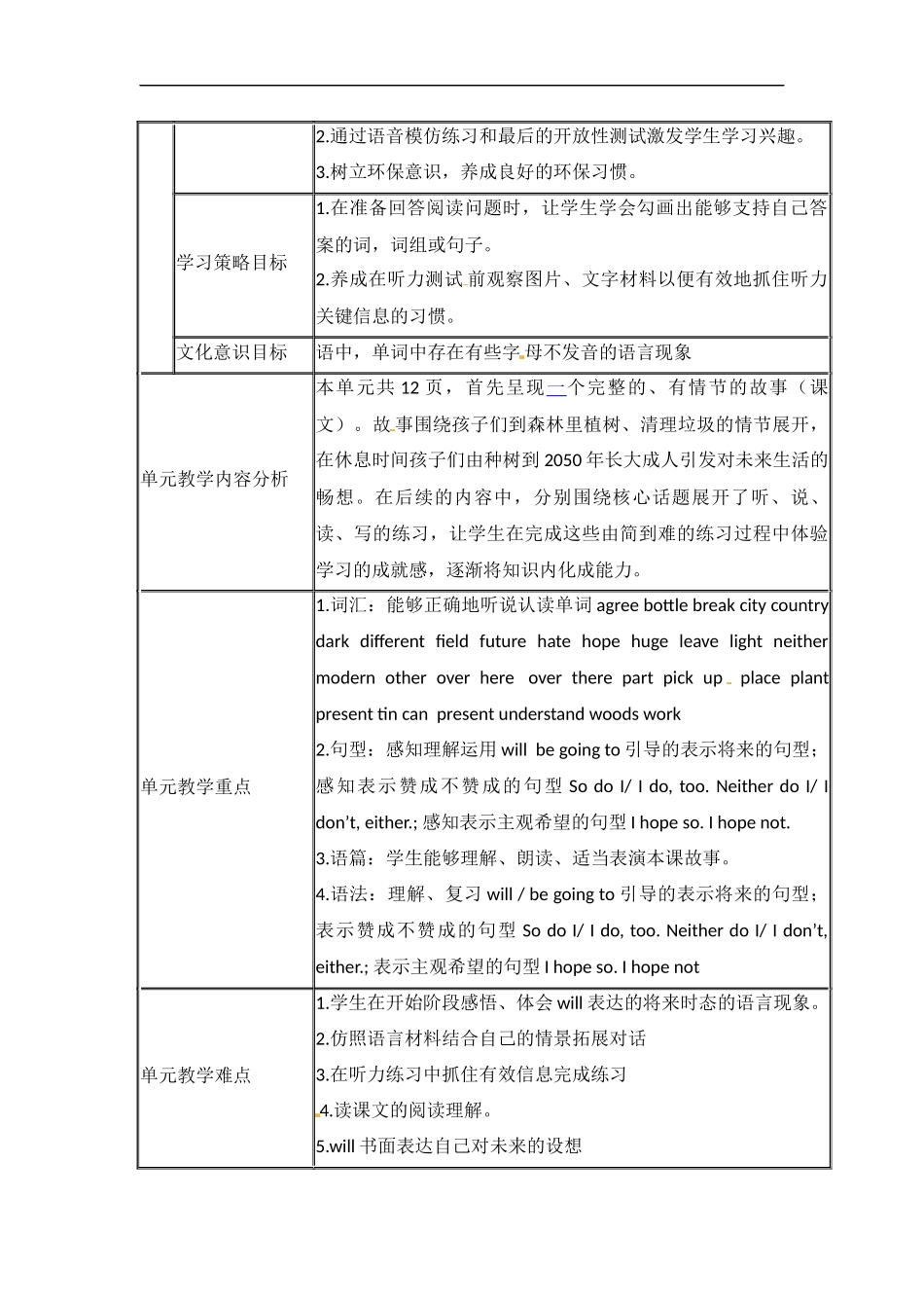 Unit 9《The Year 2050》word教案.doc_第2页