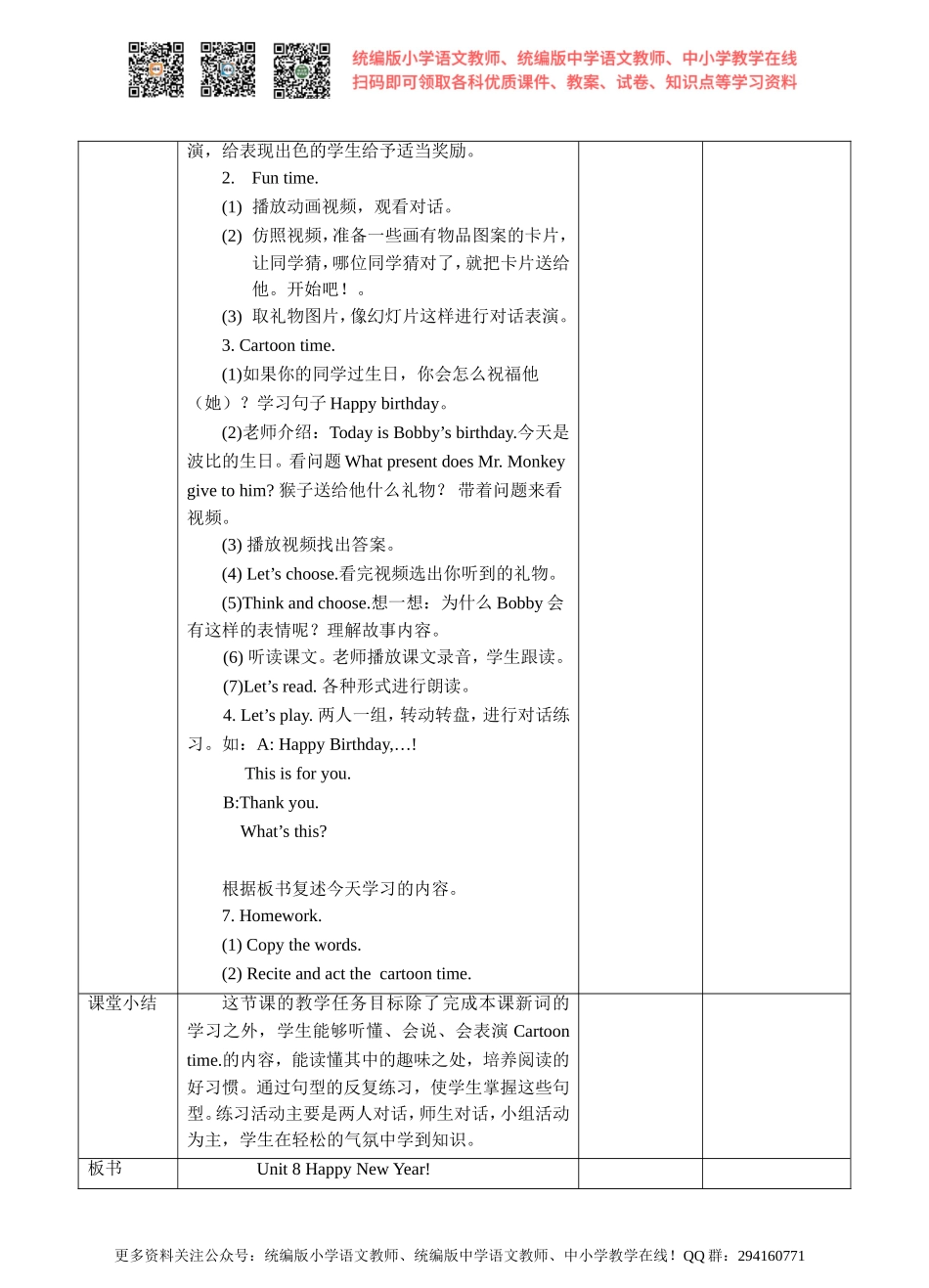 Unit 8 Happy New Year! (2) 教案.doc_第2页