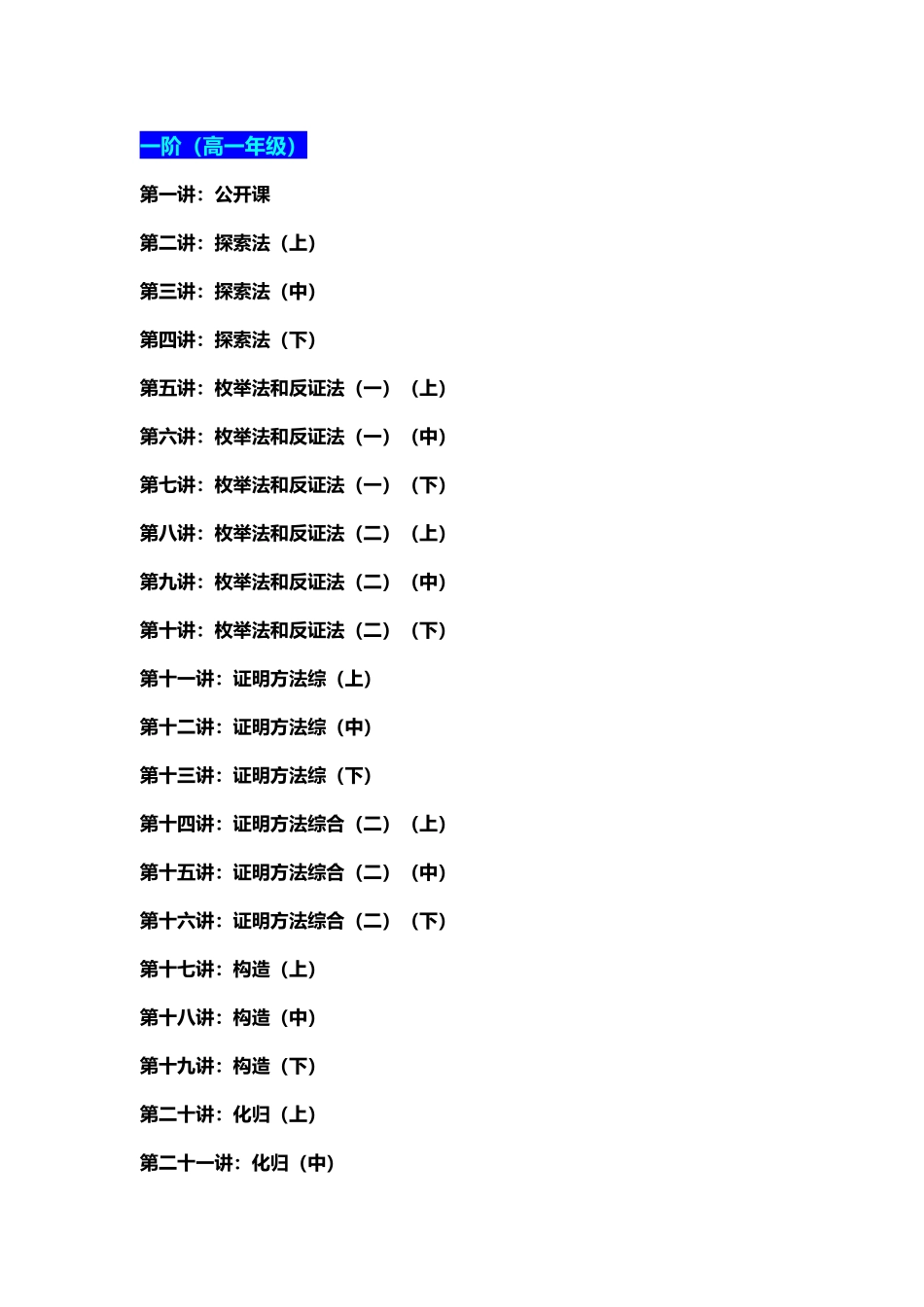全国高中数学竞赛联赛高一二三年级辅导视频课程【考百分kao100.com】.doc_第1页