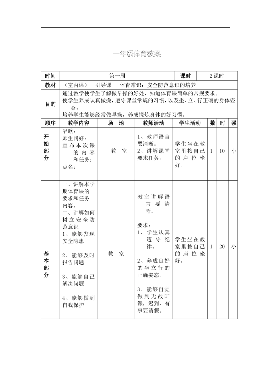 小学一年级体育教案第二学期【虚拟宝库网www.xunibaoku.com】.doc_第2页
