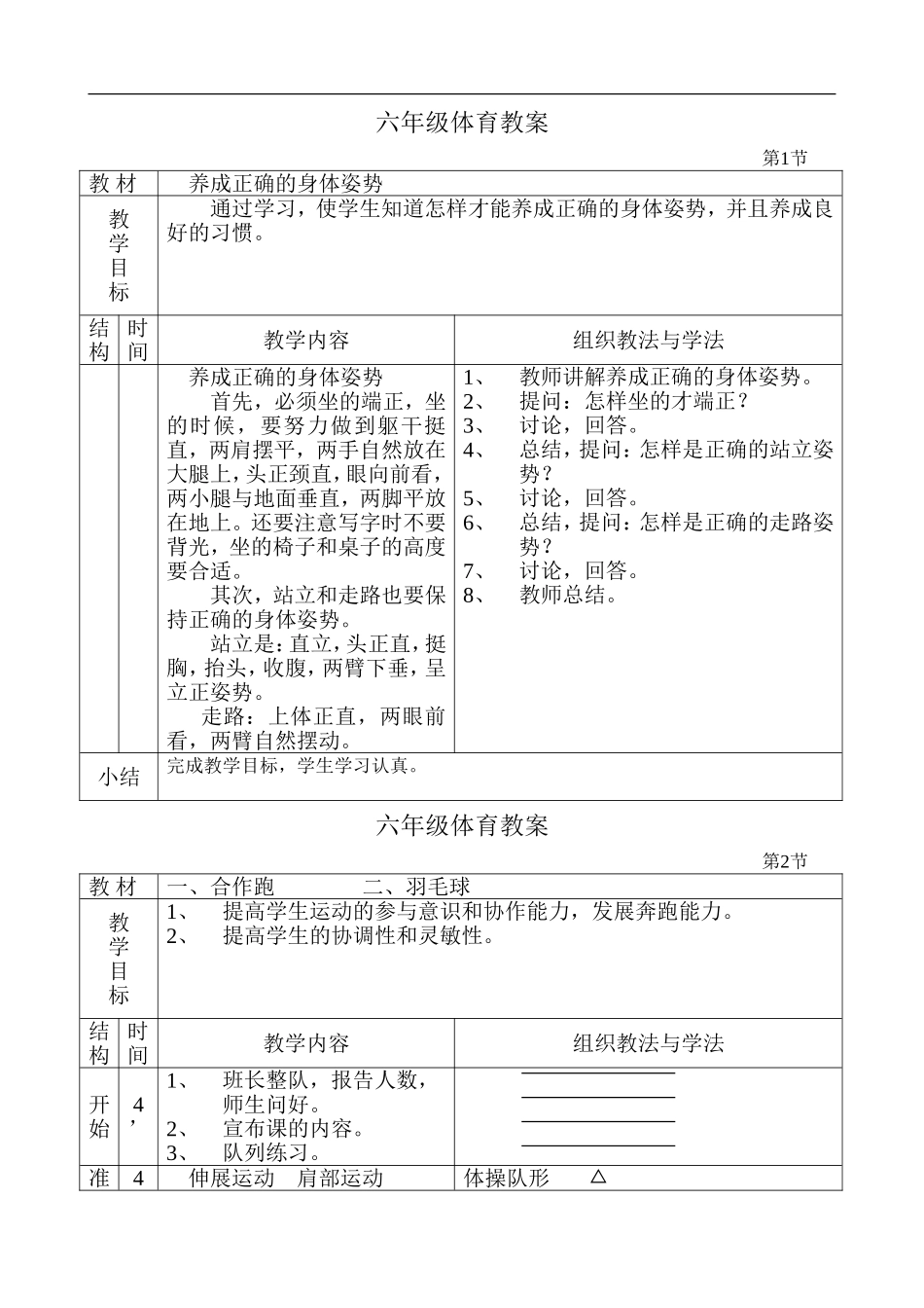 小学六年级体育教案 (5)【虚拟宝库网www.xunibaoku.com】.doc_第2页