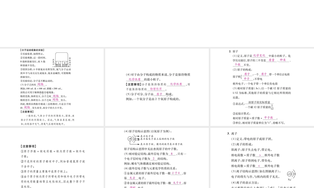 2019年中考化学基础知识梳理课件：第3单元 知识梳理(共14张PPT)【考百分kao100.com】.pptx