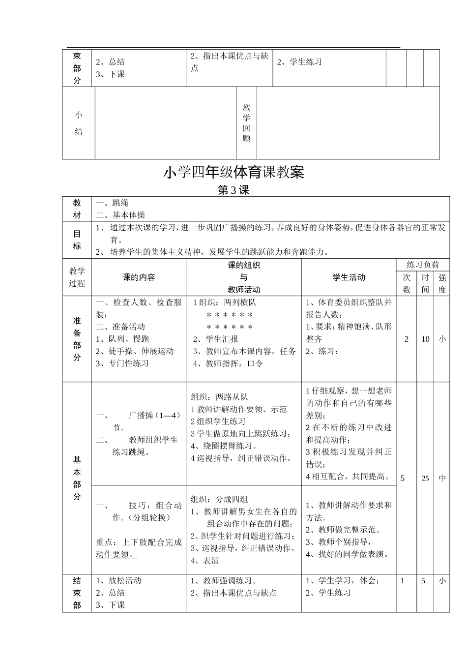 小学四年级体育课教案【虚拟宝库网www.xunibaoku.com】.doc_第3页