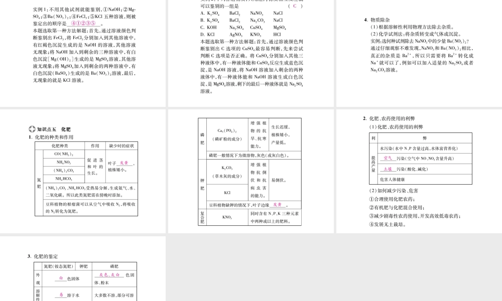 2019年中考化学基础知识梳理课件：第11单元 知识梳理(共20张PPT)【考百分kao100.com】.pptx