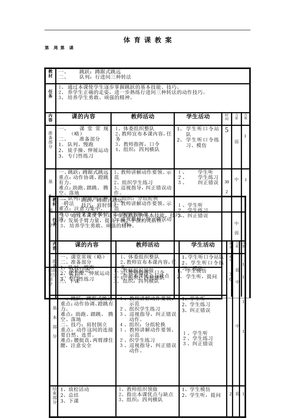 小学六年级体育教案 (2)【虚拟宝库网www.xunibaoku.com】.doc_第2页